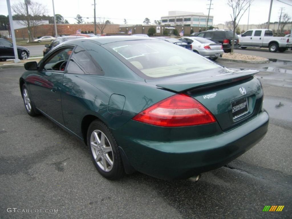 2003 Accord EX V6 Coupe - Noble Green Pearl / Ivory photo #3