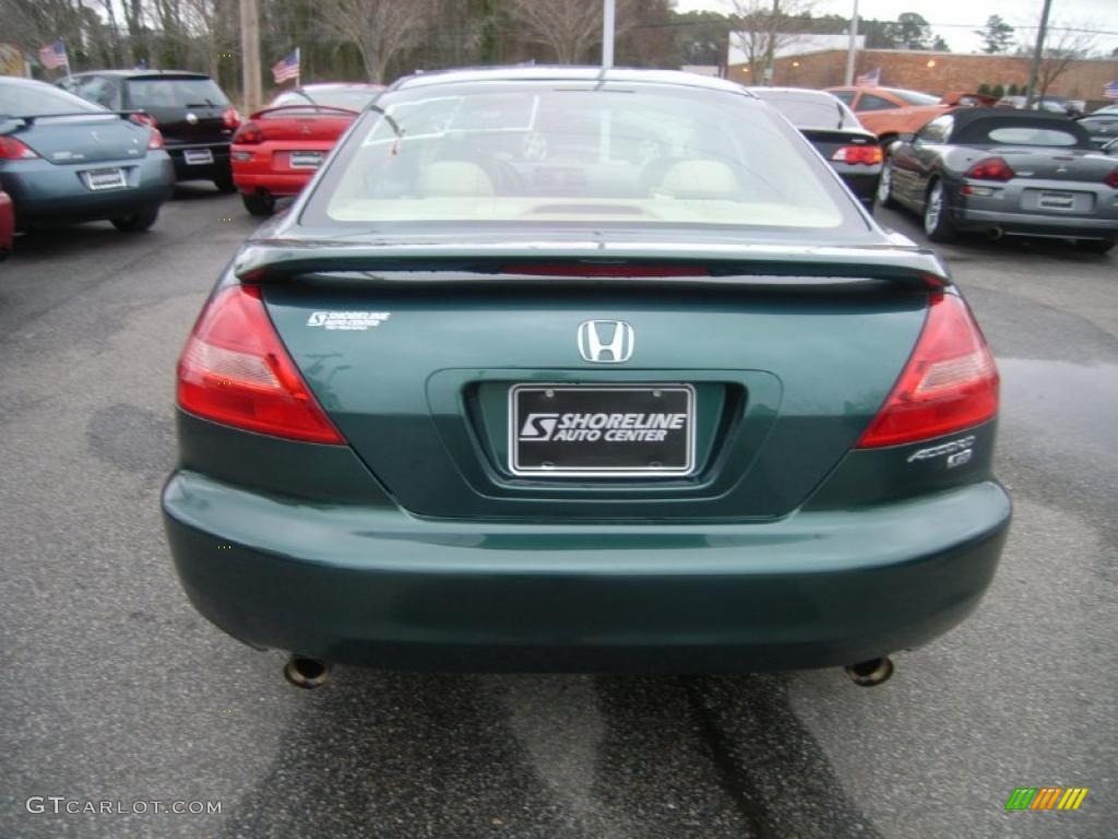 2003 Accord EX V6 Coupe - Noble Green Pearl / Ivory photo #4