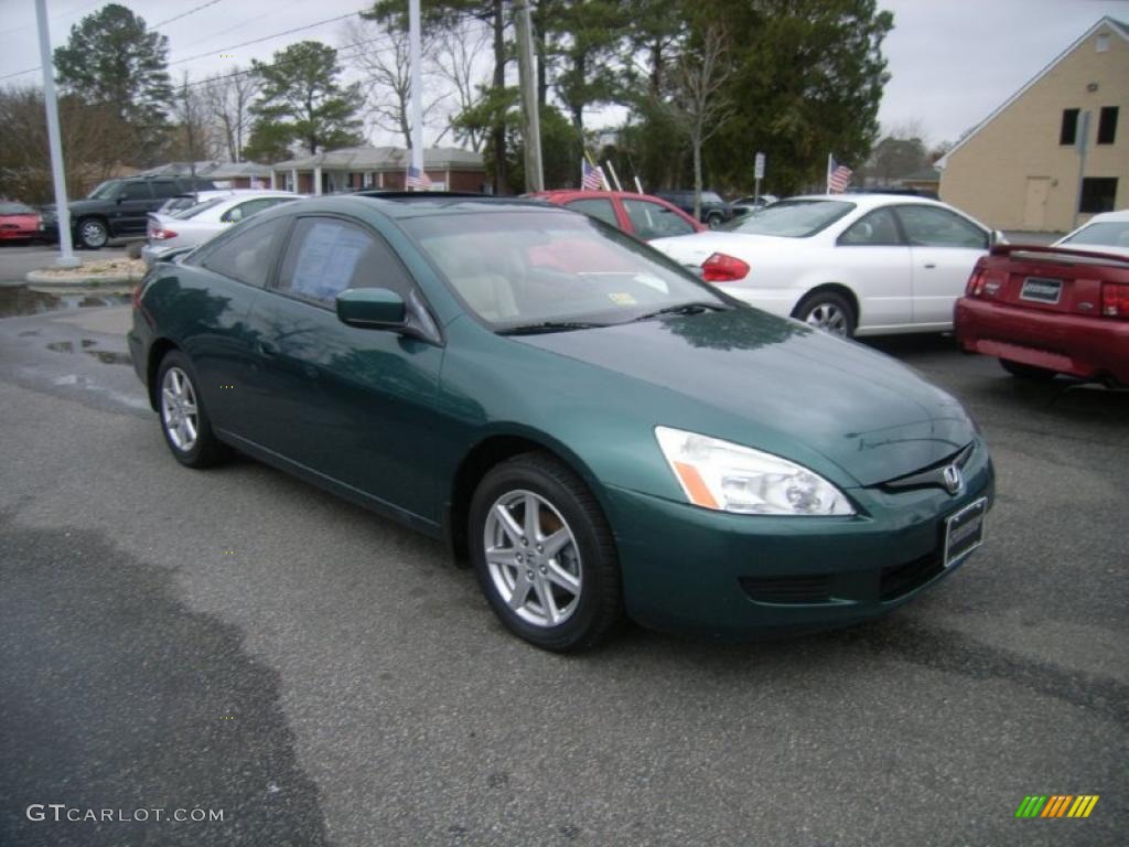 2003 Accord EX V6 Coupe - Noble Green Pearl / Ivory photo #7