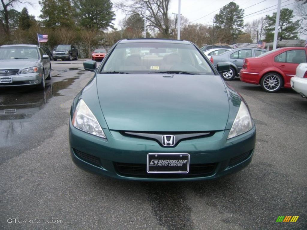 2003 Accord EX V6 Coupe - Noble Green Pearl / Ivory photo #8
