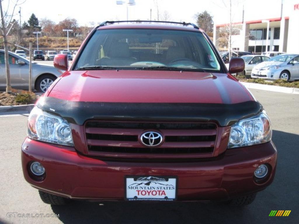 2005 Highlander Limited 4WD - Salsa Red Pearl / Ivory photo #6