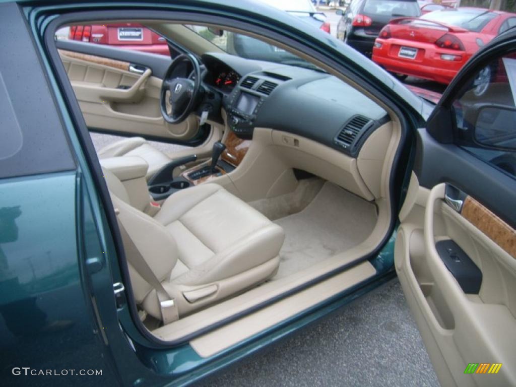 2003 Accord EX V6 Coupe - Noble Green Pearl / Ivory photo #10