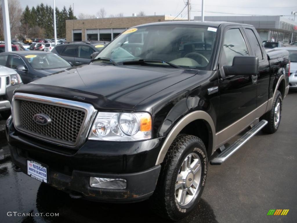 2005 F150 Lariat SuperCab 4x4 - Black / Tan photo #1