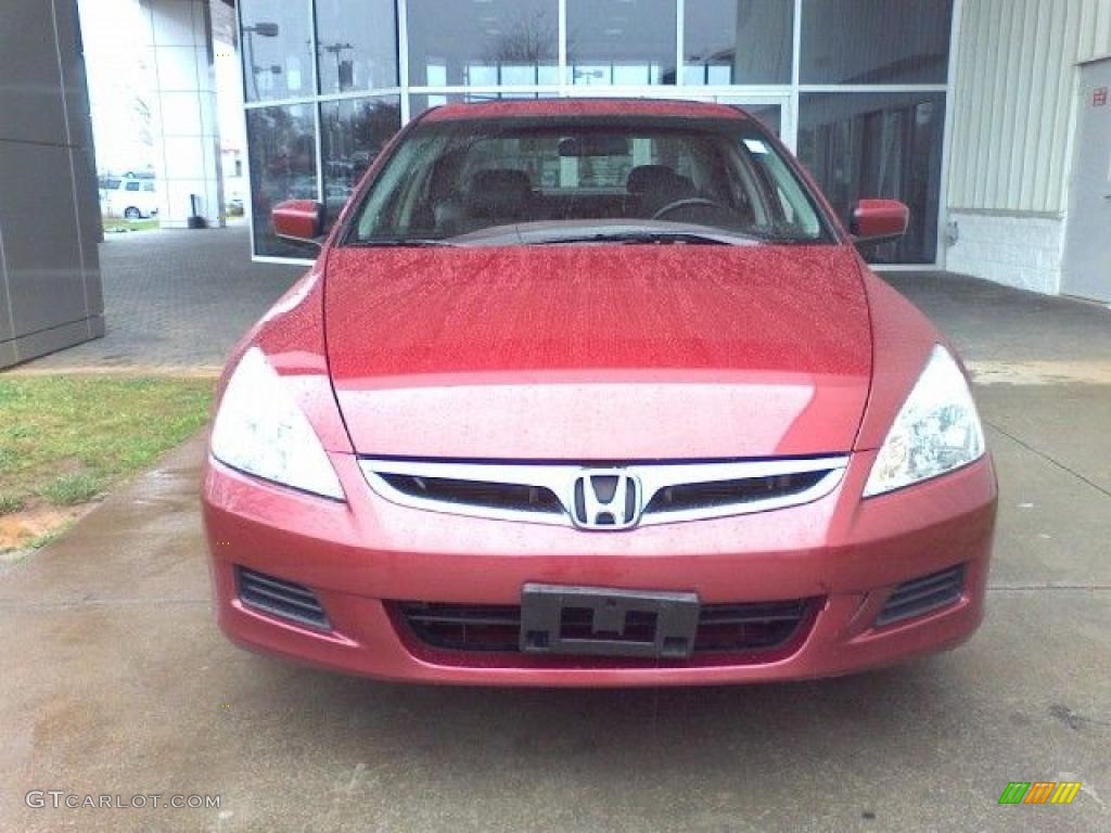 2007 Accord EX-L Sedan - Moroccan Red Pearl / Gray photo #2