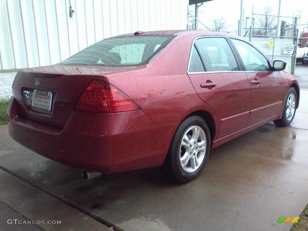 2007 Accord EX-L Sedan - Moroccan Red Pearl / Gray photo #16