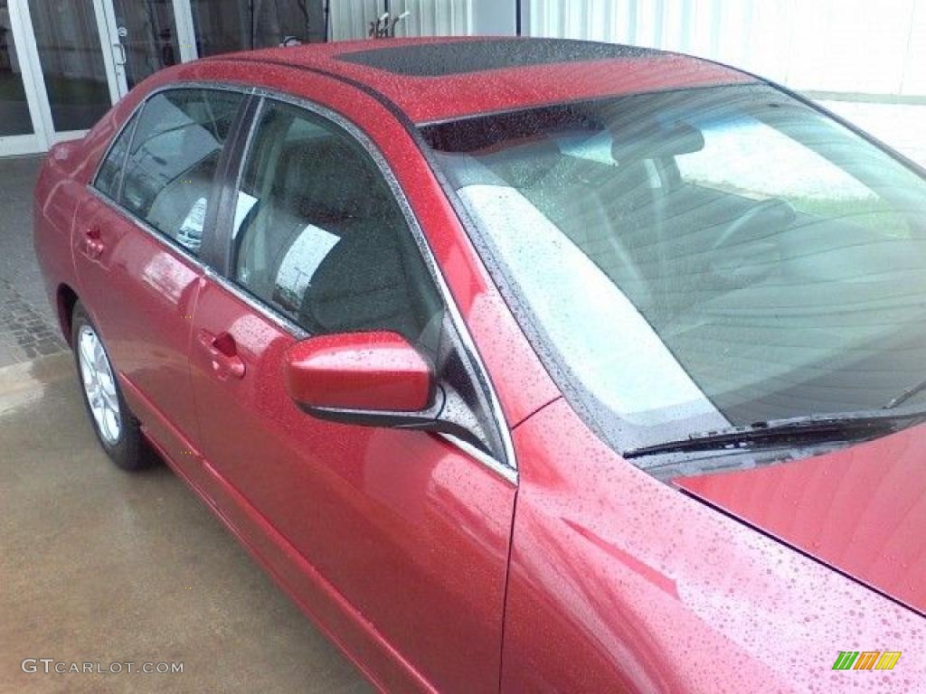 2007 Accord EX-L Sedan - Moroccan Red Pearl / Gray photo #21