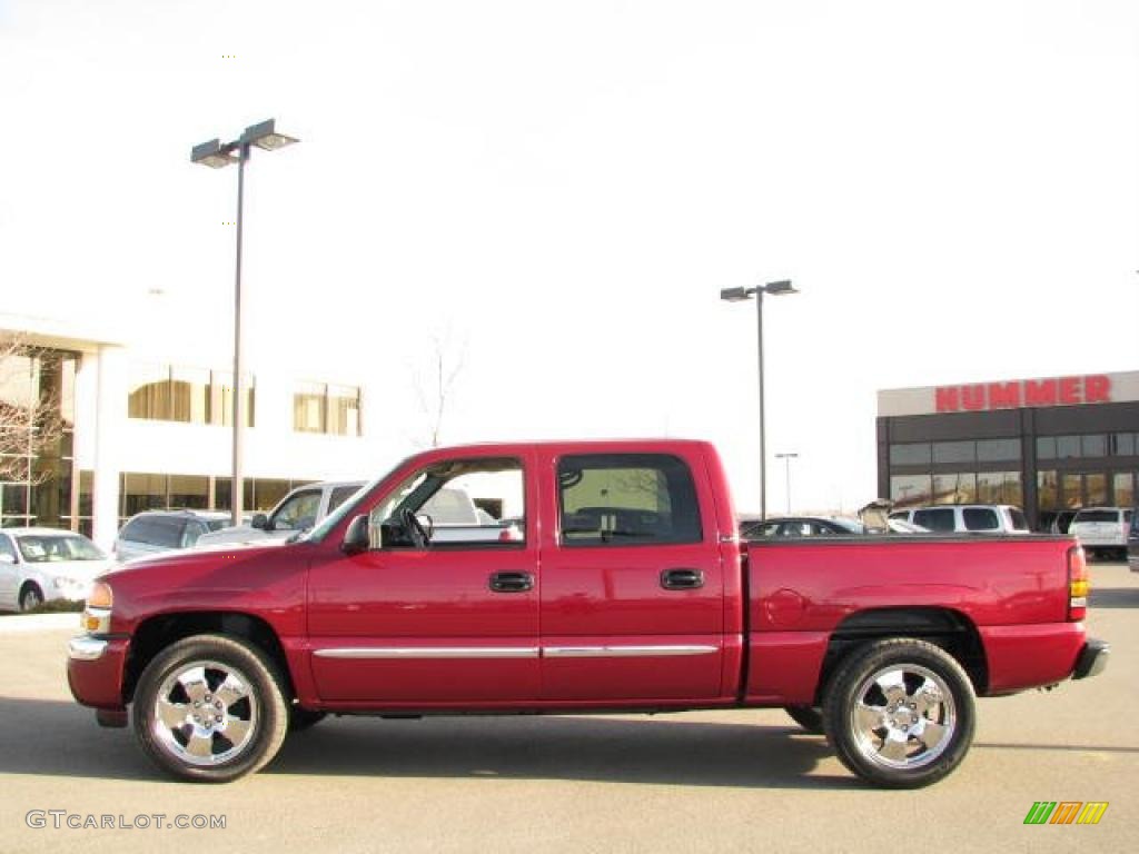 2007 Sierra 1500 Classic SLE Crew Cab 4x4 - Sport Dark Red Metallic / Ebony Black photo #1