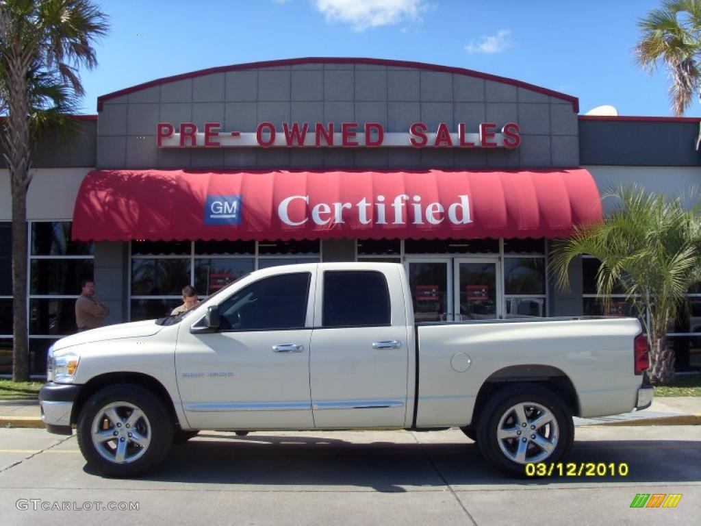 2007 Ram 1500 Big Horn Edition Quad Cab - Bright White / Khaki Beige photo #1