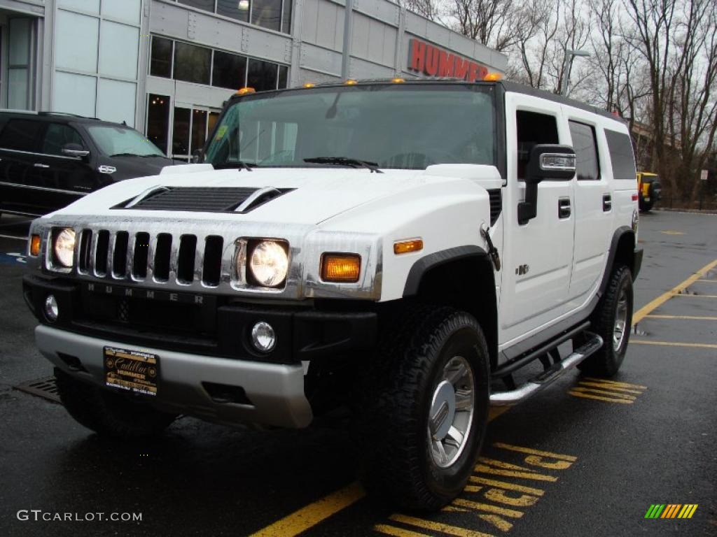 2008 H2 SUV - Birch White / Sedona/Ebony Black photo #1
