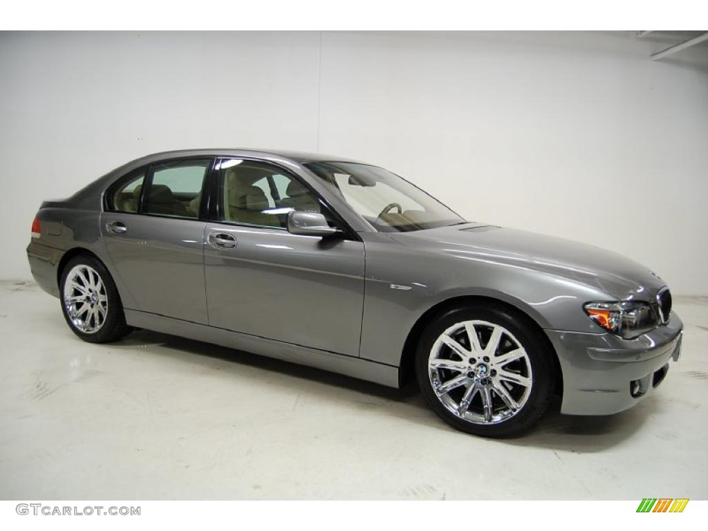 2007 7 Series 750i Sedan - Titanium Grey Metallic / Cream Beige photo #2