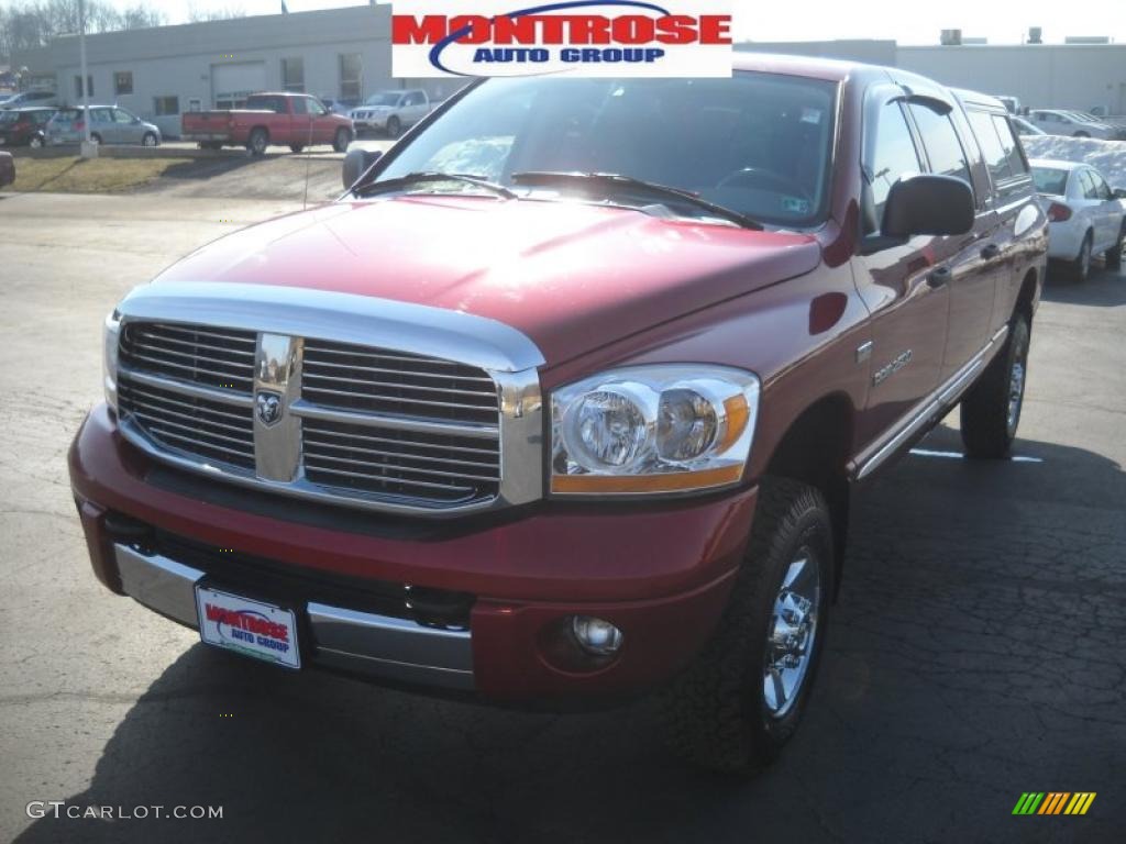 2006 Ram 2500 Laramie Mega Cab - Inferno Red Crystal Pearl / Medium Slate Gray photo #19