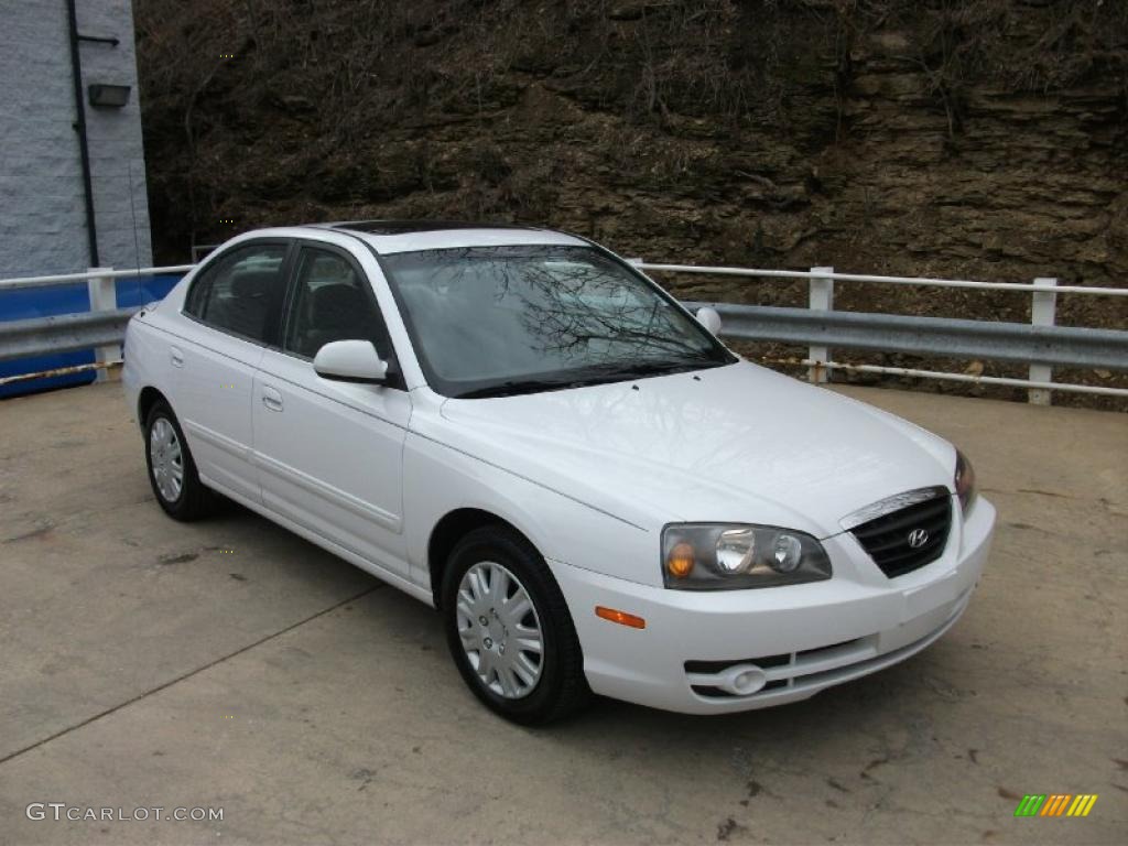 2006 Elantra GLS Sedan - Nordic White / Gray photo #2