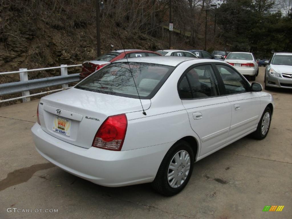 2006 Elantra GLS Sedan - Nordic White / Gray photo #4
