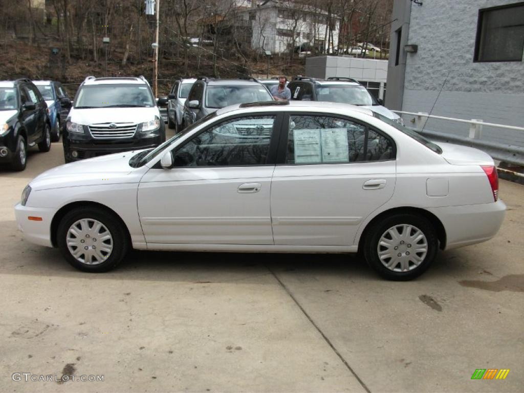 2006 Elantra GLS Sedan - Nordic White / Gray photo #7