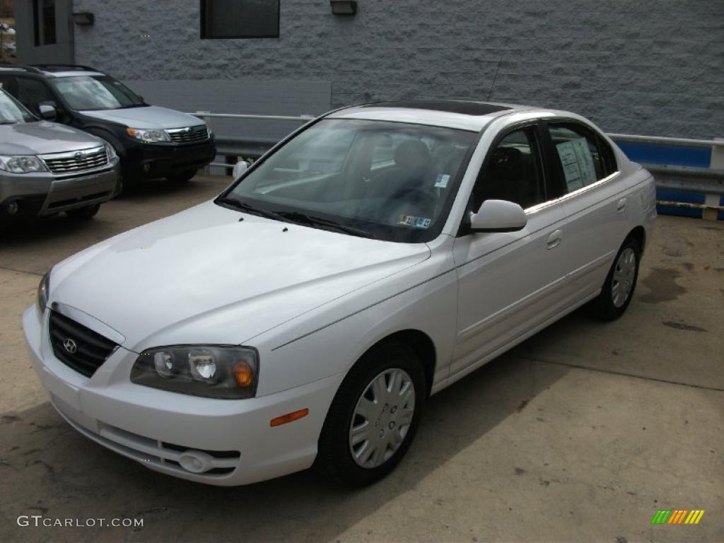 2006 Elantra GLS Sedan - Nordic White / Gray photo #8