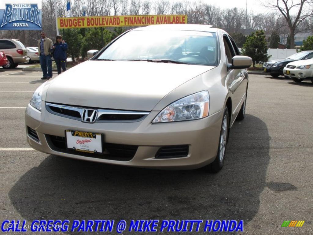 2007 Accord EX-L Sedan - Desert Mist Metallic / Ivory photo #3