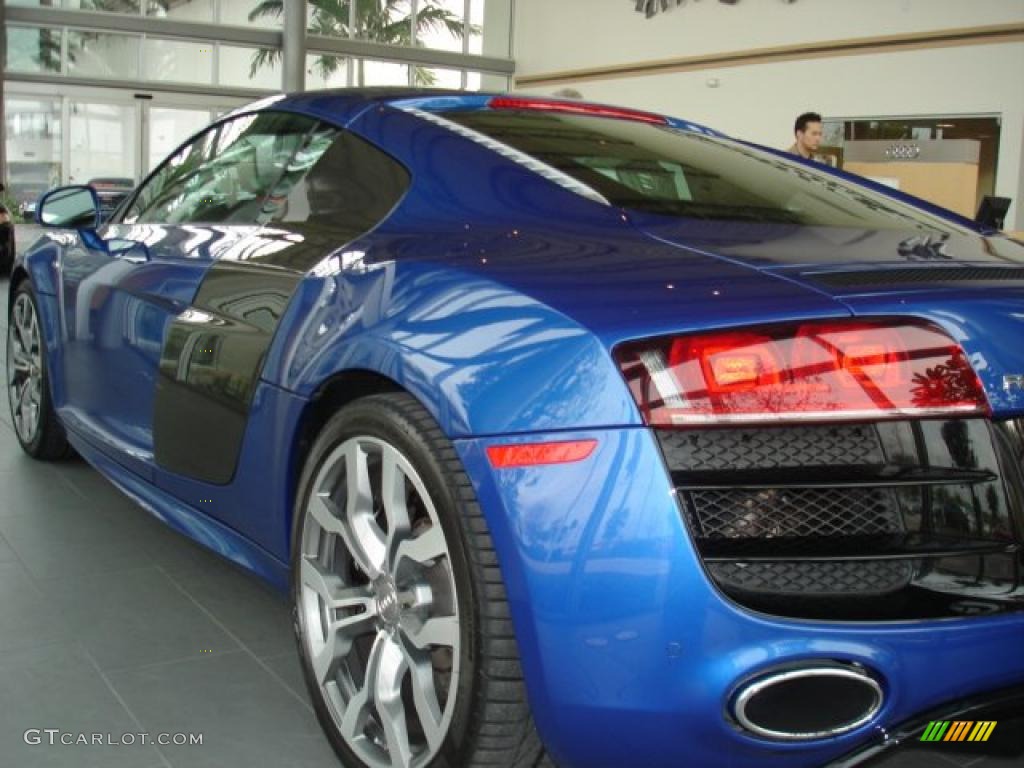 Sepang Blue Pearl Effect 2009 Audi R8 5.2 FSI quattro Exterior Photo #27032752