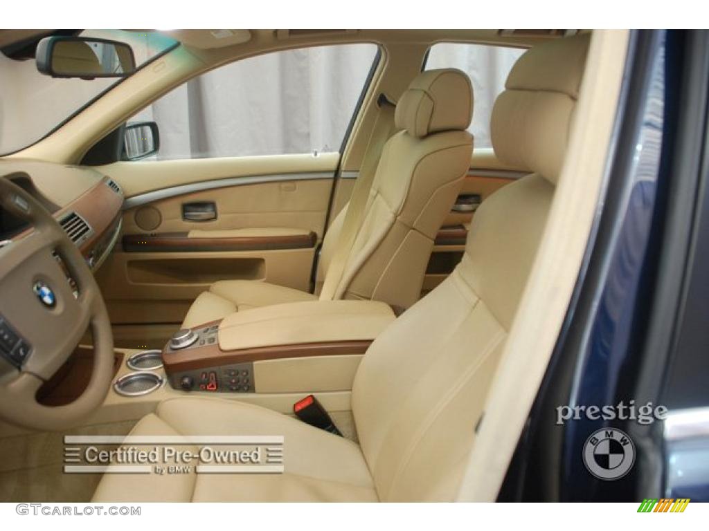 2008 7 Series 750i Sedan - Monaco Blue Metallic / Beige photo #13