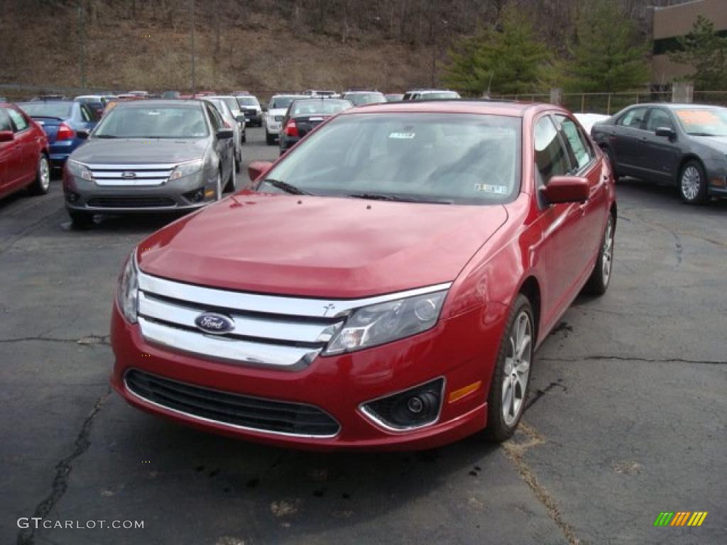 2010 Fusion SEL V6 AWD - Sangria Red Metallic / Charcoal Black photo #6