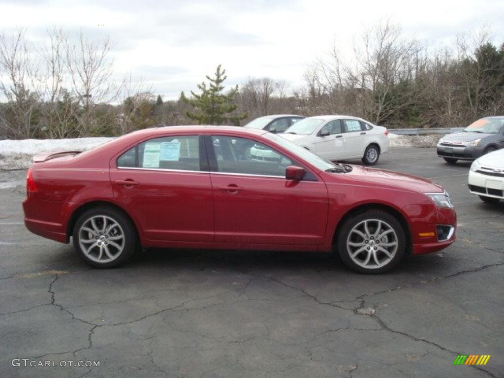 2010 Fusion SEL V6 AWD - Sangria Red Metallic / Charcoal Black photo #10