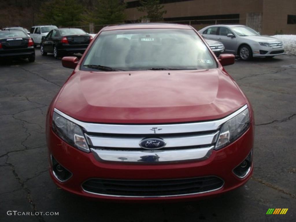 2010 Fusion SEL V6 AWD - Sangria Red Metallic / Charcoal Black photo #11