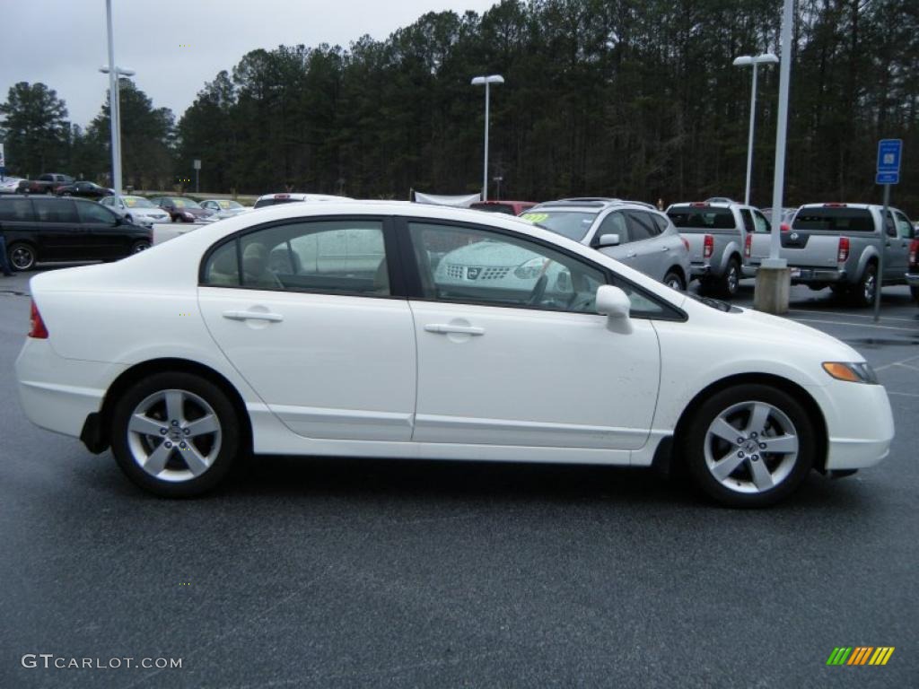 2008 Civic EX Sedan - Taffeta White / Ivory photo #6