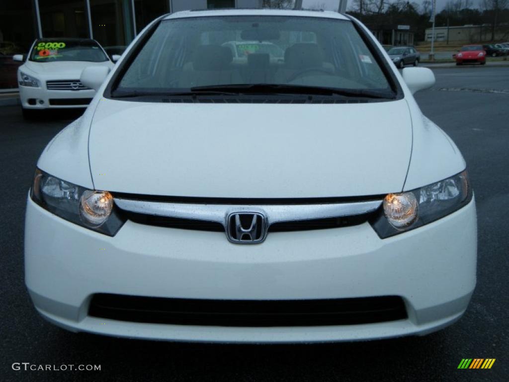 2008 Civic EX Sedan - Taffeta White / Ivory photo #8
