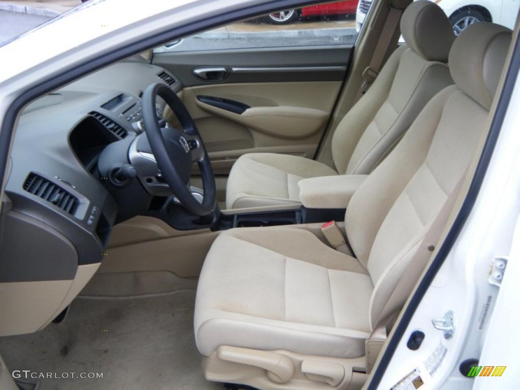 2008 Civic EX Sedan - Taffeta White / Ivory photo #10