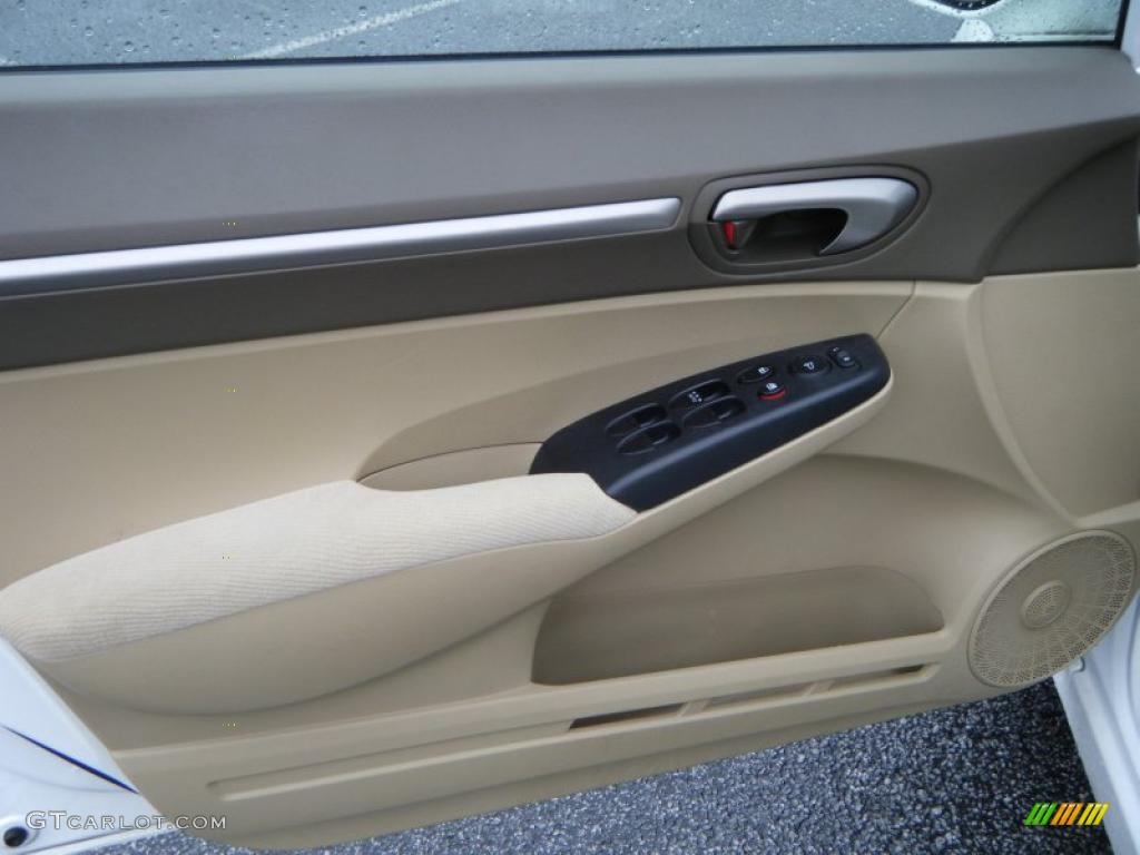 2008 Civic EX Sedan - Taffeta White / Ivory photo #11