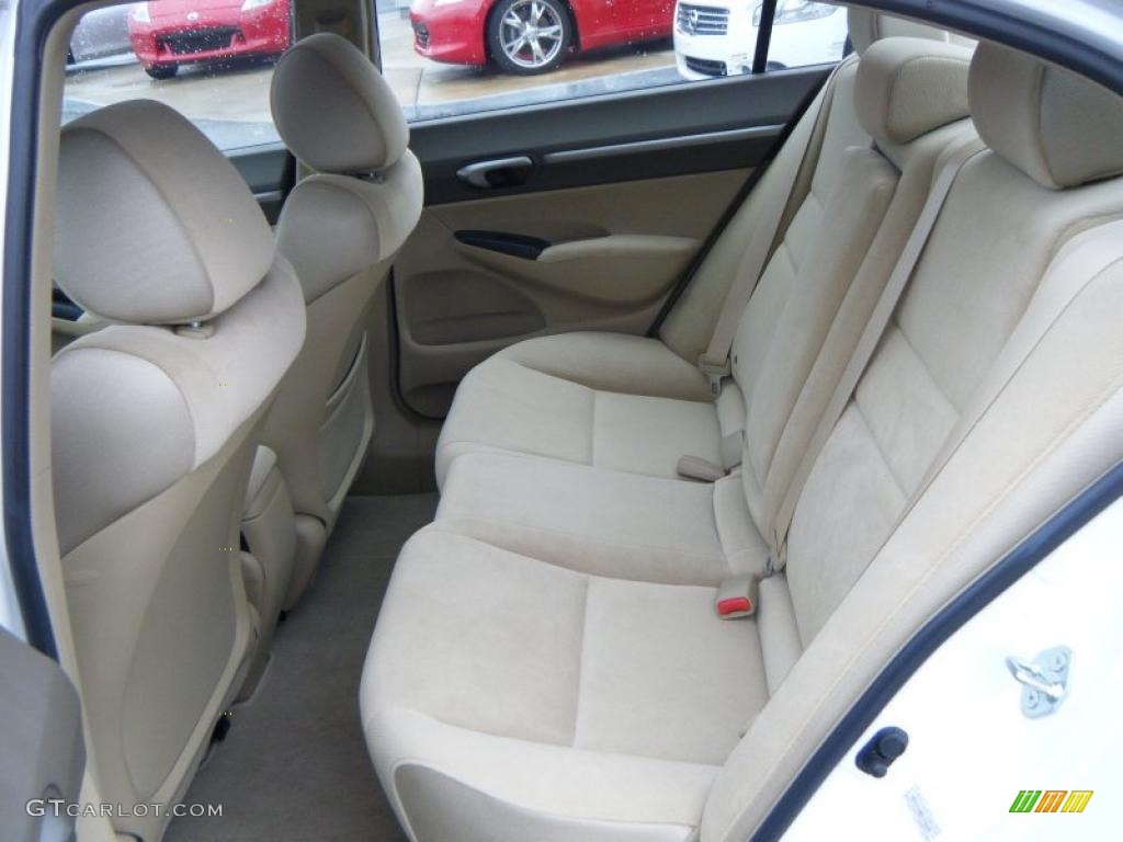 2008 Civic EX Sedan - Taffeta White / Ivory photo #13