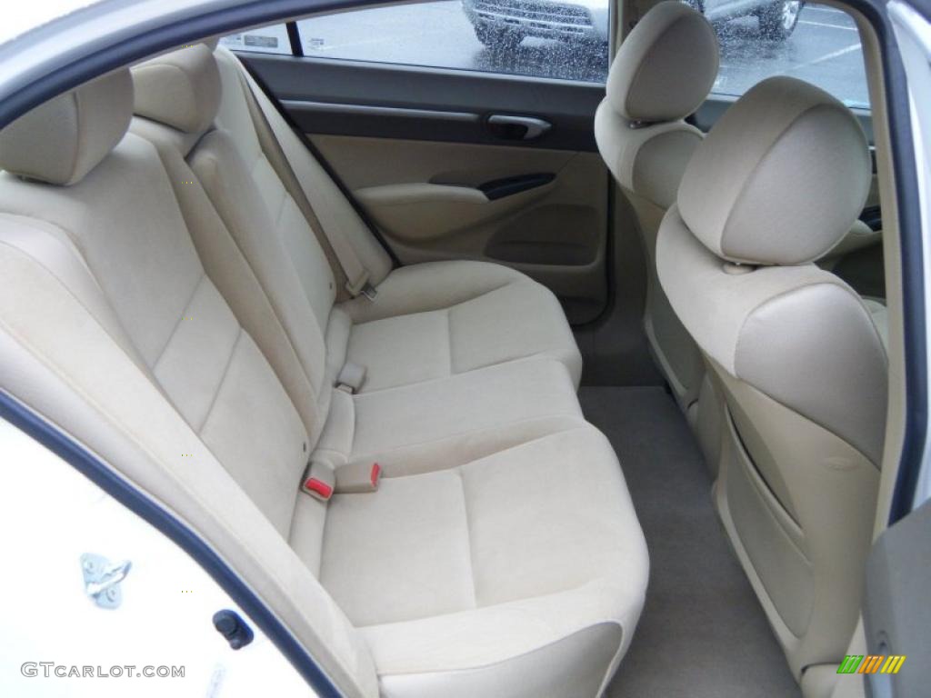 2008 Civic EX Sedan - Taffeta White / Ivory photo #14