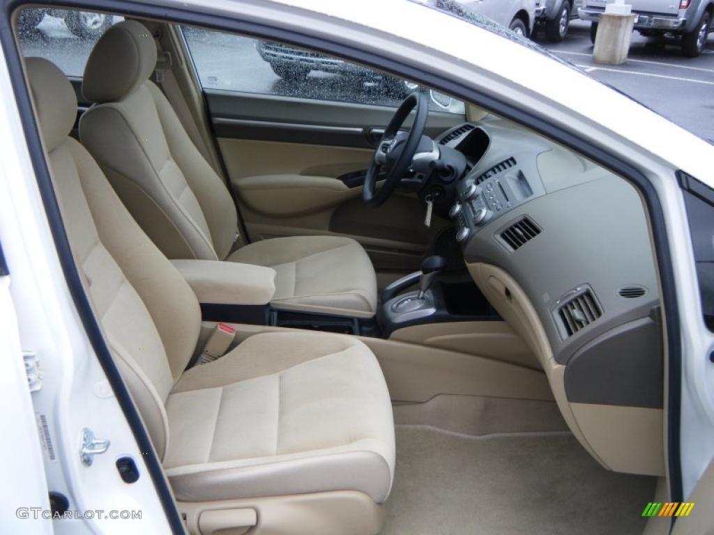 2008 Civic EX Sedan - Taffeta White / Ivory photo #15