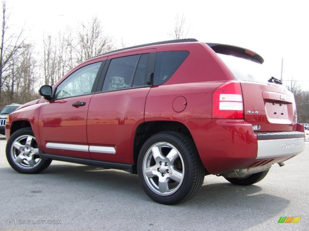 2007 Compass Limited 4x4 - Inferno Red Crystal Pearlcoat / Pastel Slate Gray photo #4