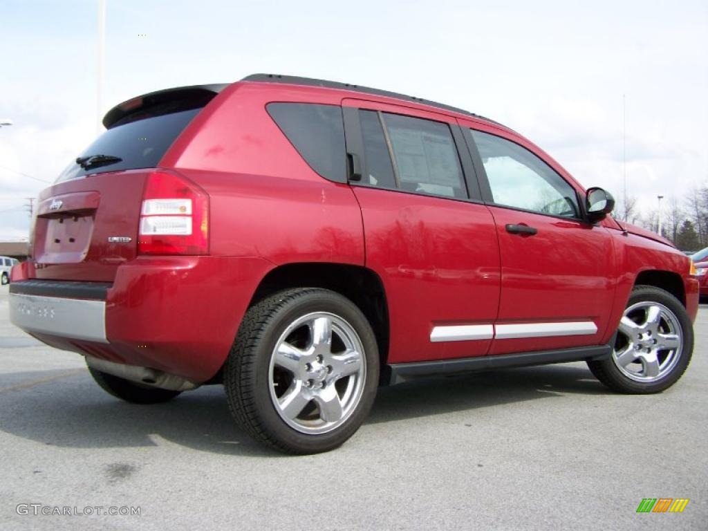 2007 Compass Limited 4x4 - Inferno Red Crystal Pearlcoat / Pastel Slate Gray photo #7