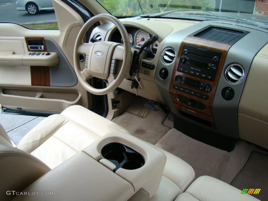2004 F150 Lariat SuperCrew 4x4 - Aspen Green Metallic / Tan photo #21