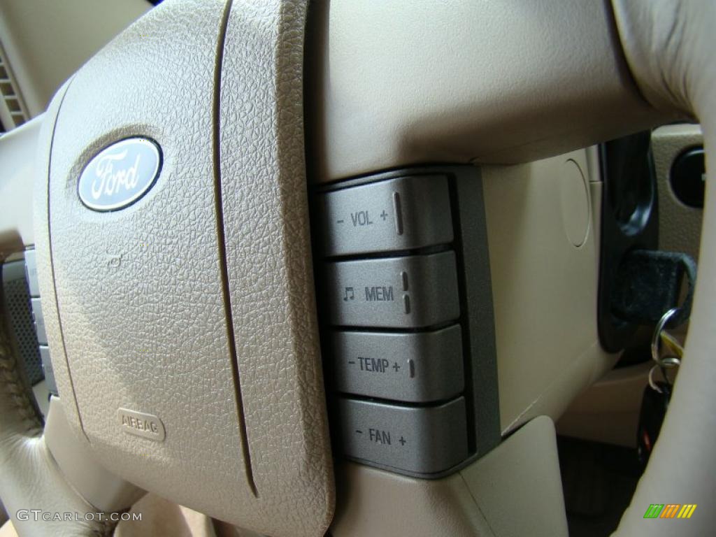 2004 F150 Lariat SuperCrew 4x4 - Aspen Green Metallic / Tan photo #28
