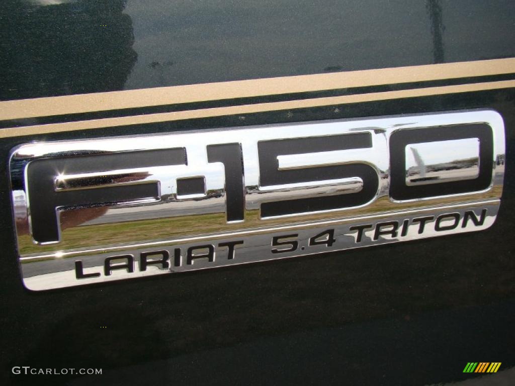 2004 F150 Lariat SuperCrew 4x4 - Aspen Green Metallic / Tan photo #38