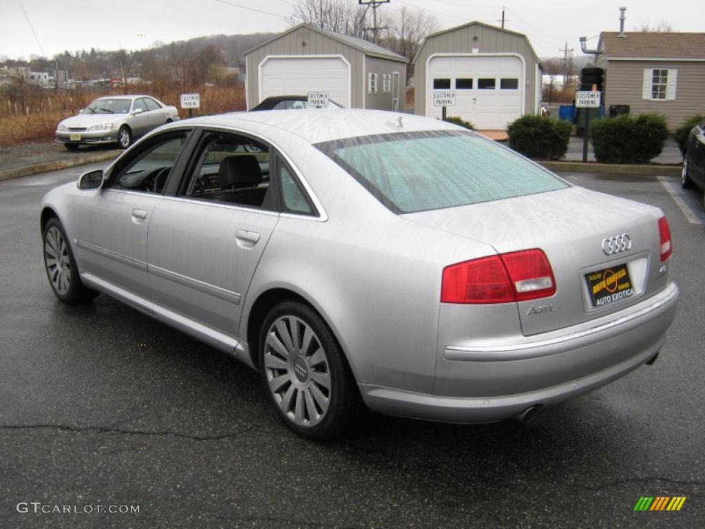 2007 A8 L 4.2 quattro - Light Silver Metallic / Black/Amaretto photo #4