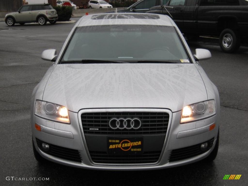 2007 A8 L 4.2 quattro - Light Silver Metallic / Black/Amaretto photo #10