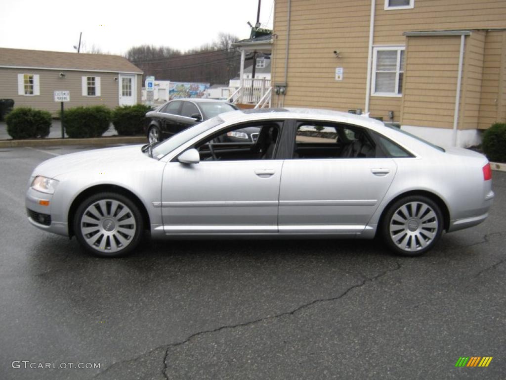 2007 A8 L 4.2 quattro - Light Silver Metallic / Black/Amaretto photo #11