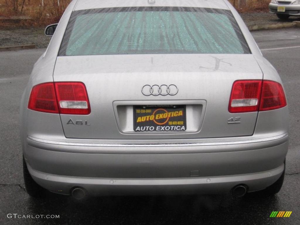 2007 A8 L 4.2 quattro - Light Silver Metallic / Black/Amaretto photo #12
