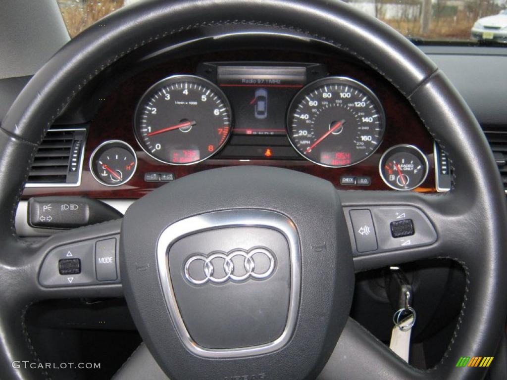 2007 A8 L 4.2 quattro - Light Silver Metallic / Black/Amaretto photo #17