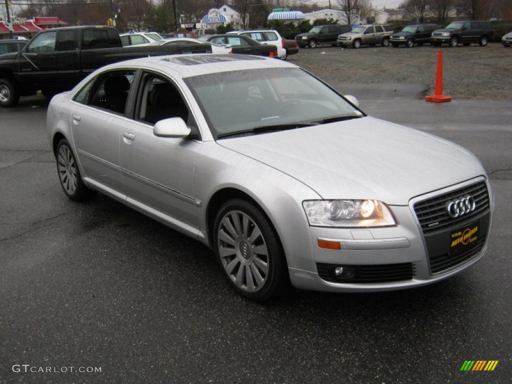 2007 A8 L 4.2 quattro - Light Silver Metallic / Black/Amaretto photo #22