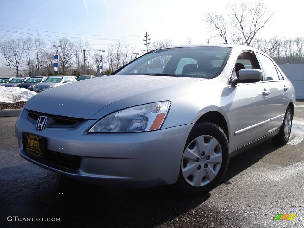 2003 Accord LX Sedan - Satin Silver Metallic / Black photo #1