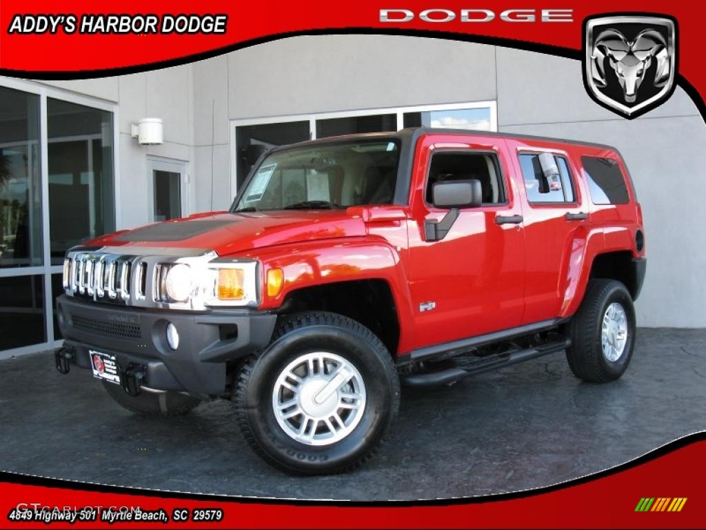 2007 Victory Red Hummer H3 27051329 Photo 11 Car