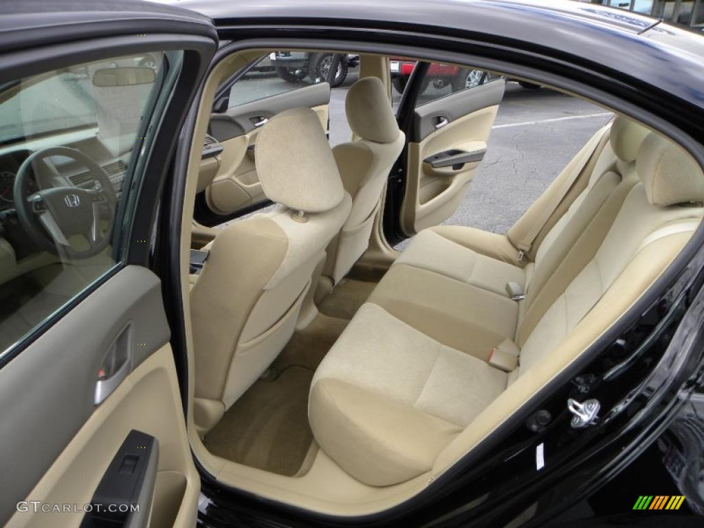 2009 Accord LX Sedan - Crystal Black Pearl / Ivory photo #9