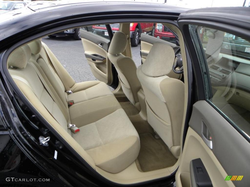 2009 Accord LX Sedan - Crystal Black Pearl / Ivory photo #10