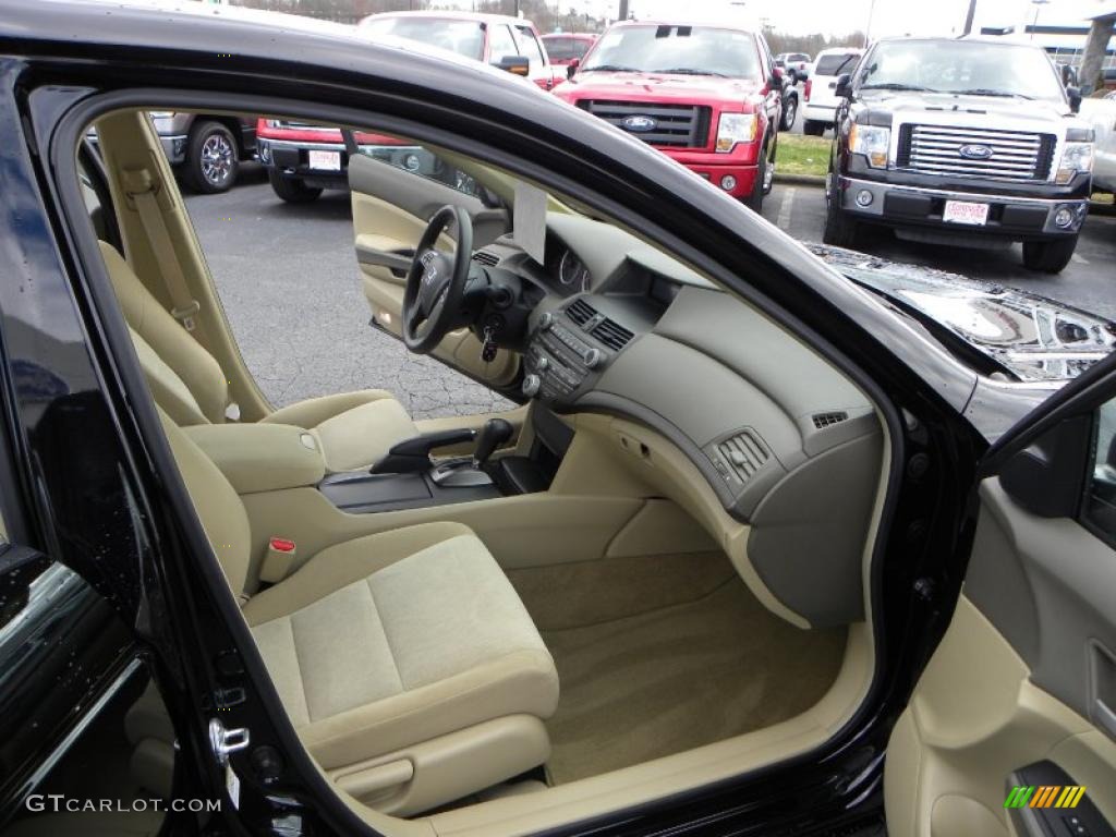 2009 Accord LX Sedan - Crystal Black Pearl / Ivory photo #11