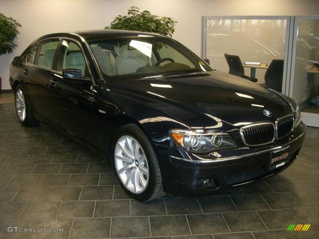 2008 7 Series 750Li Sedan - Monaco Blue Metallic / Cream Beige photo #4