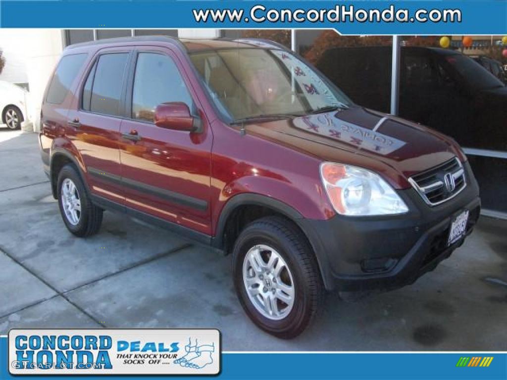 2002 CR-V EX 4WD - Chianti Red Pearl / Saddle photo #1